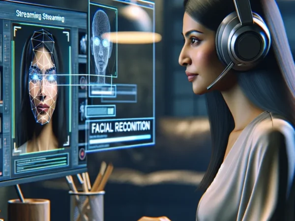 "Facial recognition technology in action: Innovative Twitch streamer enhancing game accessibility for diverse audiences through advanced streaming techniques."