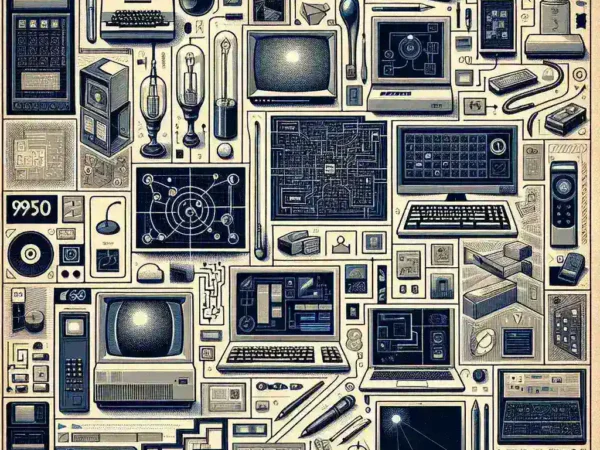 "Illustration of early interface designs influencing modern notebook technology, showcasing vintage sketches and digital evolution in notebook user interfaces."