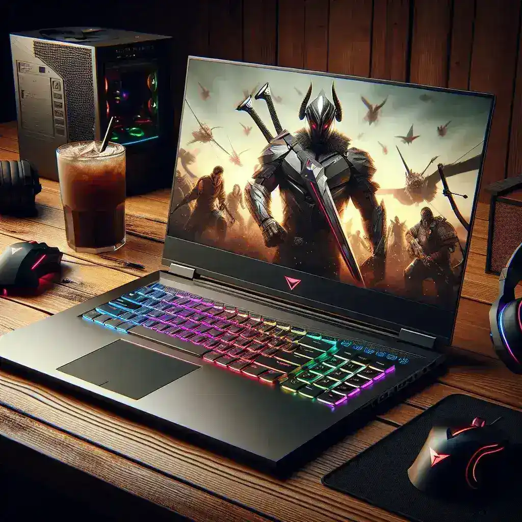 "MSI Raider 18 HX AI gaming laptop showcased in a sleek design, highlighting its advanced features and performance capabilities as the top choice in U.S. gaming laptop polls."