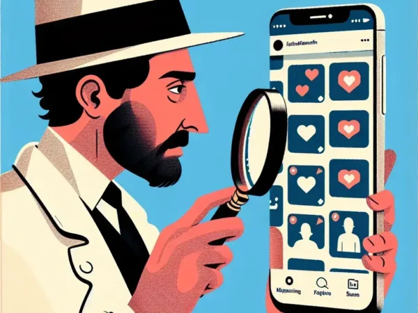 "User analyzing Instagram Story viewer insights on a smartphone screen, highlighting key metrics and engagement statistics in a comprehensive guide."