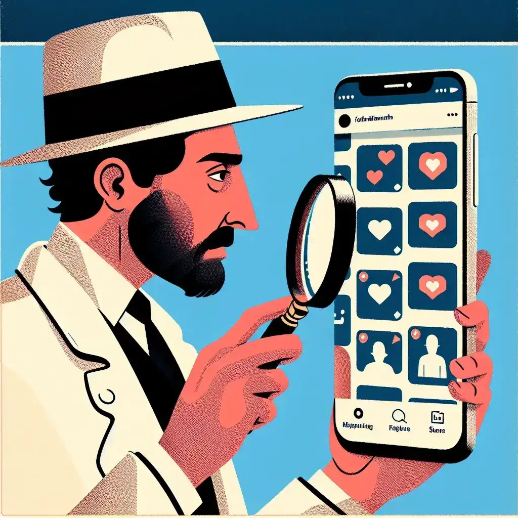 "User analyzing Instagram Story viewer insights on a smartphone screen, highlighting key metrics and engagement statistics in a comprehensive guide."