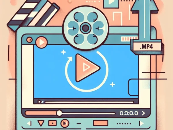 "Person downloading YouTube videos in MP4 format on a laptop, illustrating steps from a comprehensive guide to save videos offline."